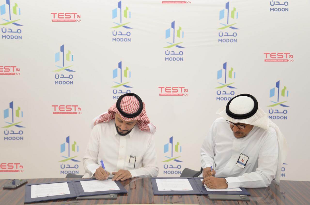 A memorandum of understanding (MoU) between MODON and TEST to improve safety in industrial cities
